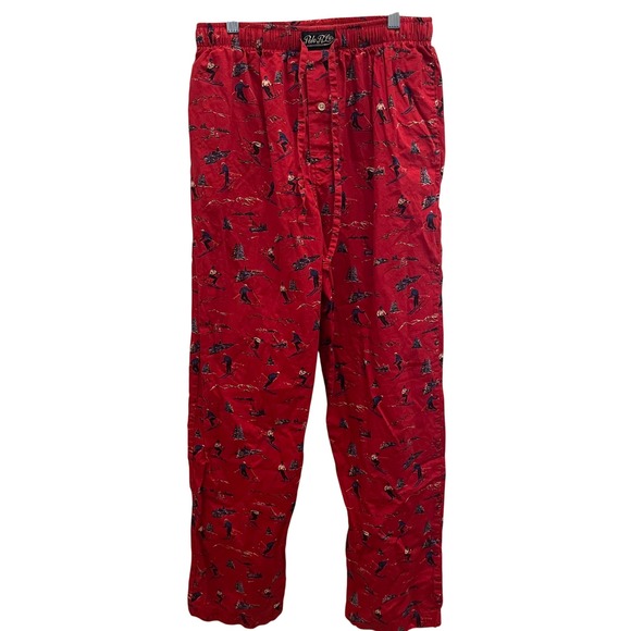 Polo Ralph Lauren Other - Polo Ralph Lauren Mens Red Skier Print Pajama Pants Sleepwear Small Winter Ski
